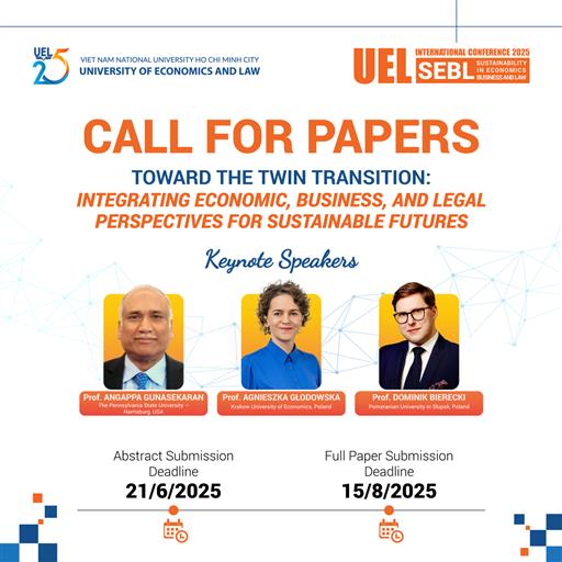 Mời viết bài Hội thảo Khoa học quốc tế UEL-SEBL 2025